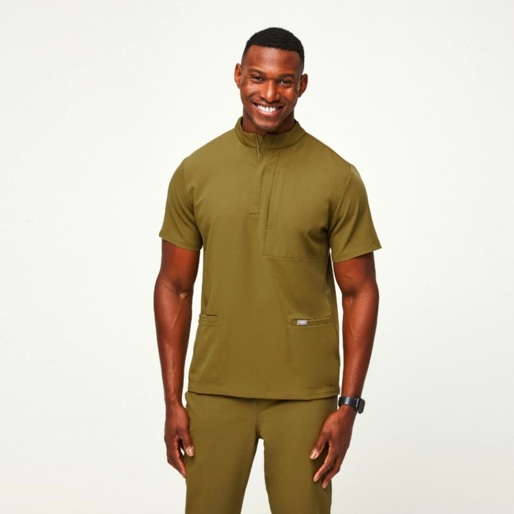 Figs Mens Rome Scrub Top Size M